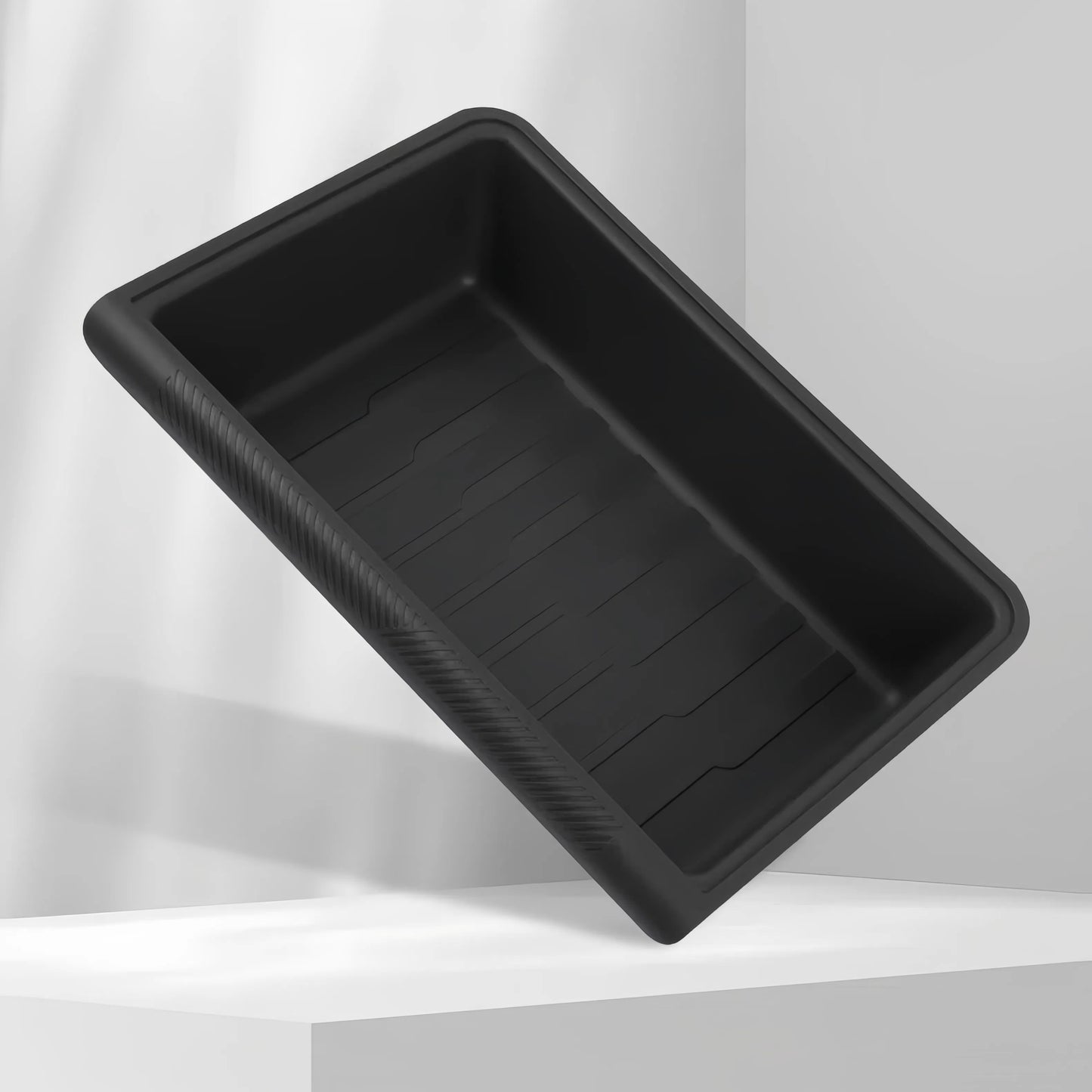 TOPABYTE Under Seat Storage Tray Hidden Organizer With Lid for Model Y 2020-2024 Front Seats (Black White Grey)