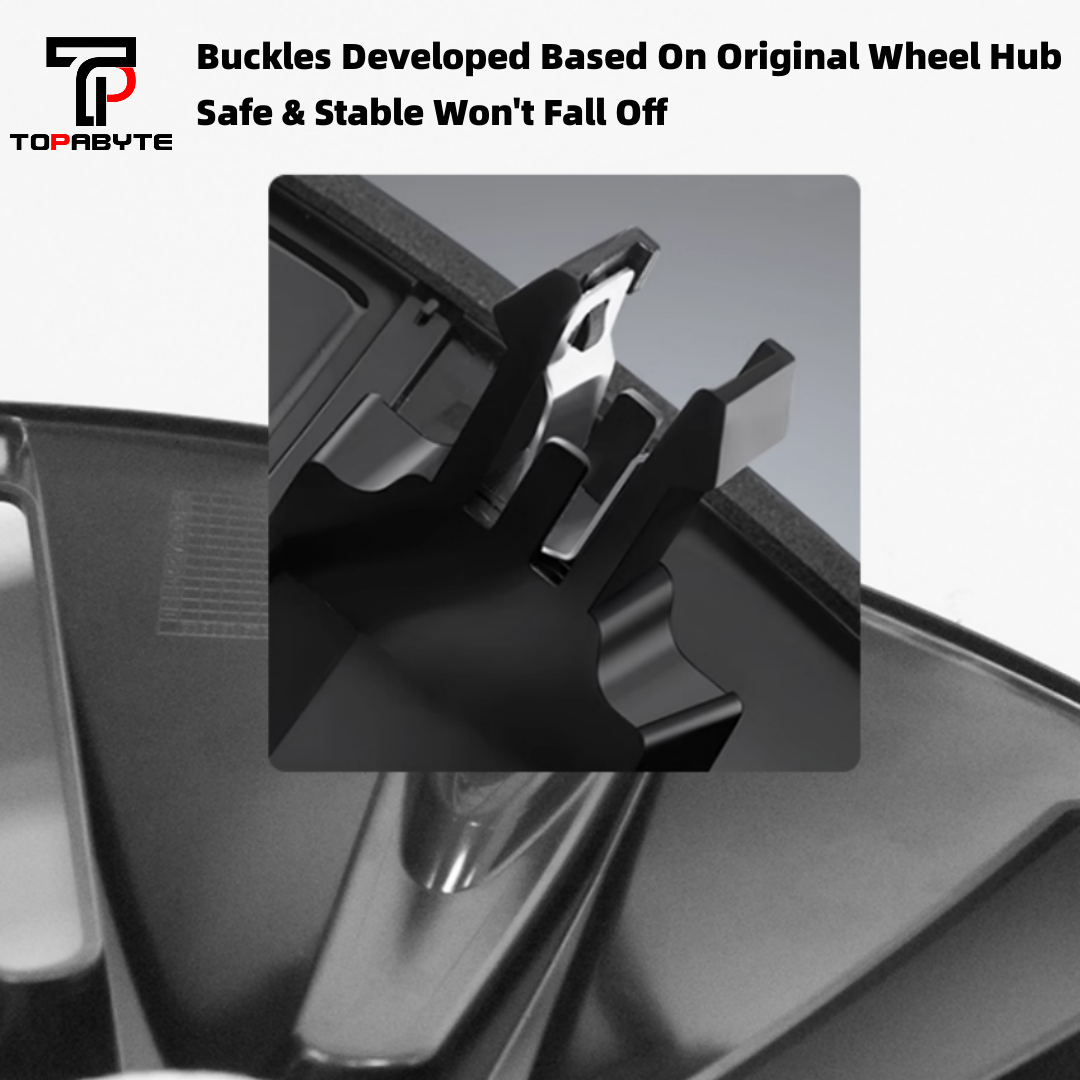 TOPABYTE 19-Inch Hubcaps Sporty Symmetric & Asymmetric Wheel Covers For Model Y 2020-2024