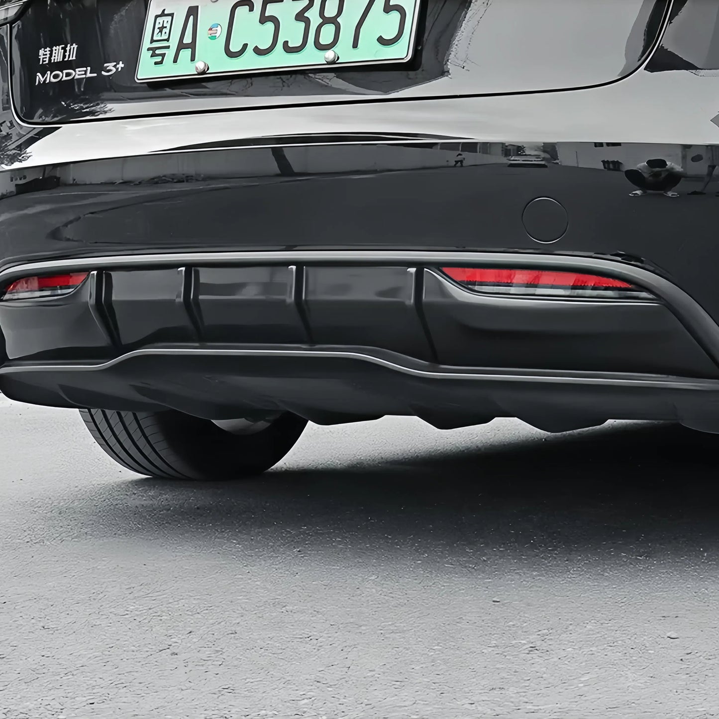 Topaocte ABS voiture arrière du pare-chocs arrière Protection des lèvres pour 2024 2025 Modèle 3 Highland