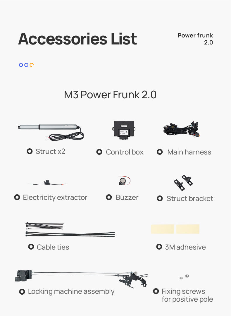 TOPABYTE Power Frunk 2.0 for Model 3/Highland/Y/Juniper/S/X