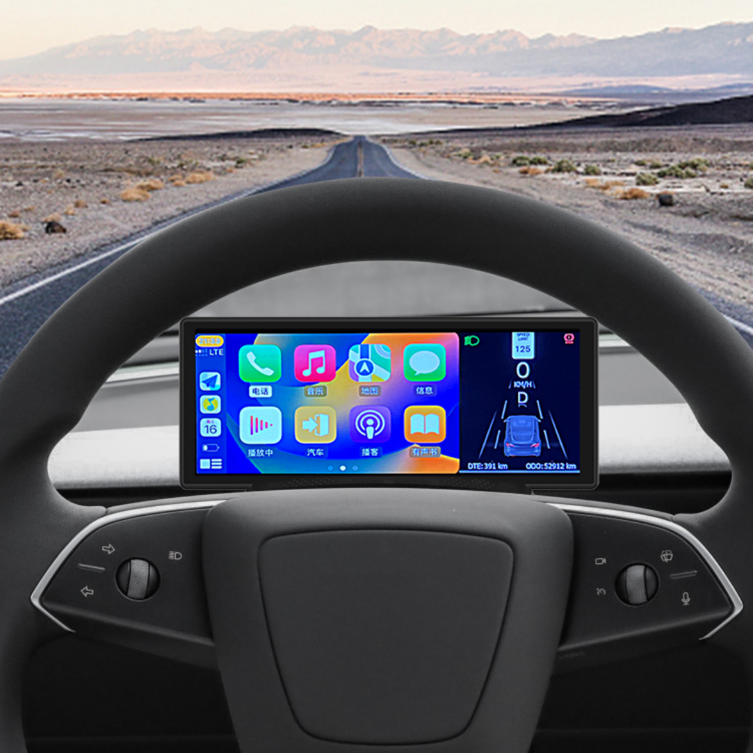 TOPABYTE 6.86'' Dashboard Screen Display with Front Camera For Model 3/Highland/Y
