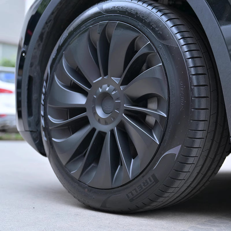 TOPABYTE 19-Inch Hubcaps 14 Spoke Full-Coverage Wheel Covers For Model Y 2020-2024