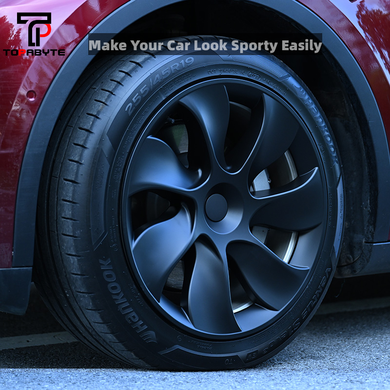 TOPABYTE 19-Inch Hubcaps Sporty Symmetric & Asymmetric Wheel Covers For Model Y 2020-2024