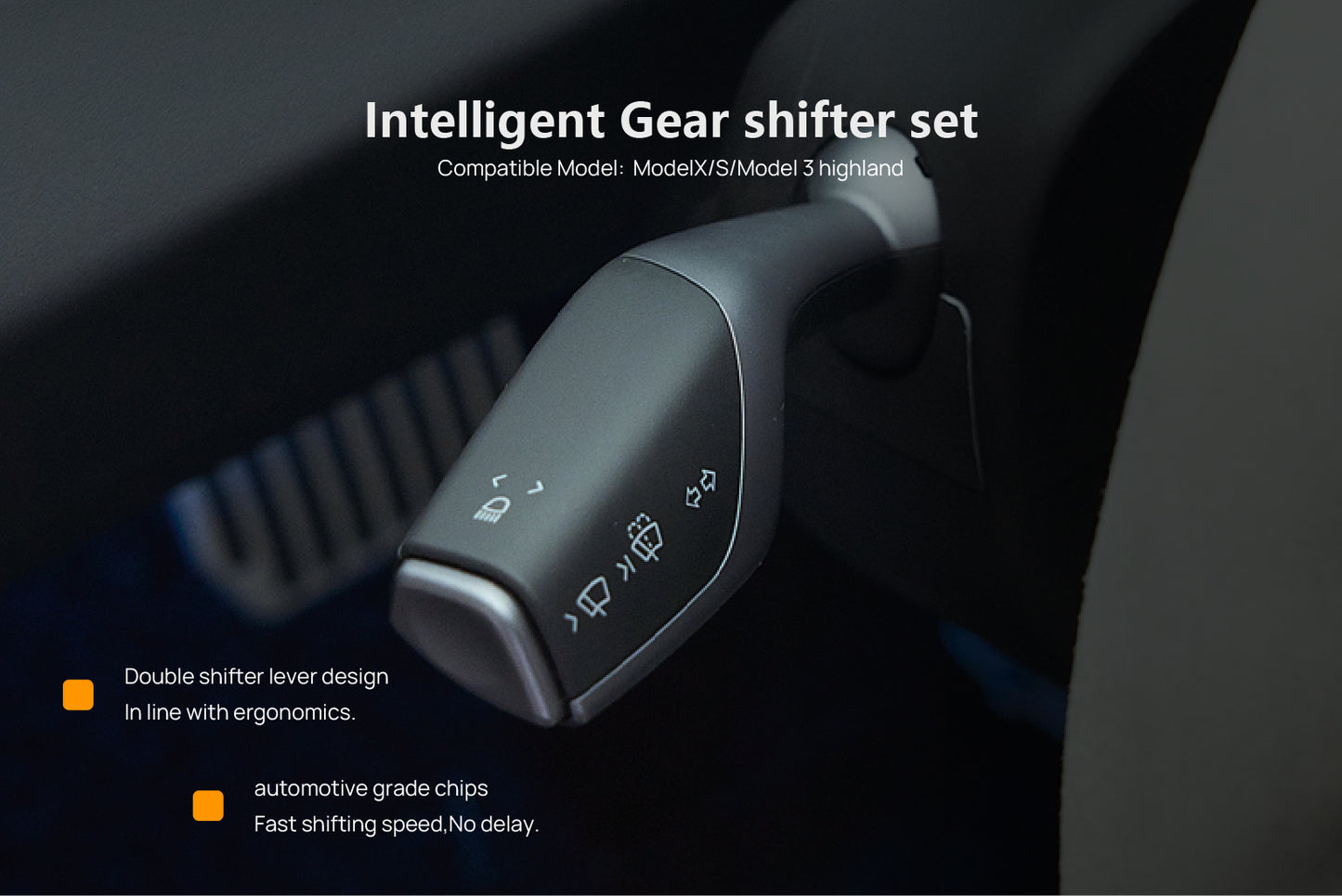 TOPABYTE Intelligent Gear Shifter for Model 3 Highland 2024 2025 & Model S/X 2022+