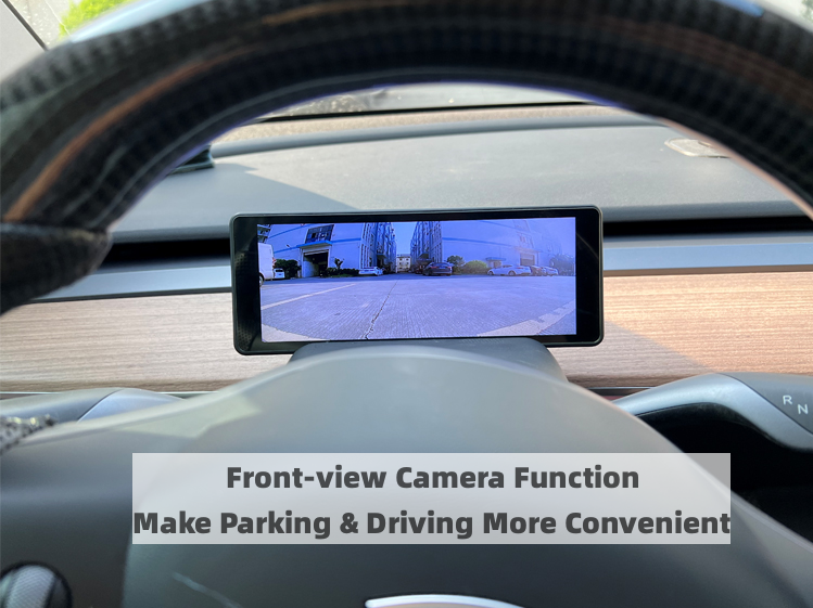 TOPABYTE 6.86'' Dashboard Screen Display with Front Camera For Model 3/Highland/Y