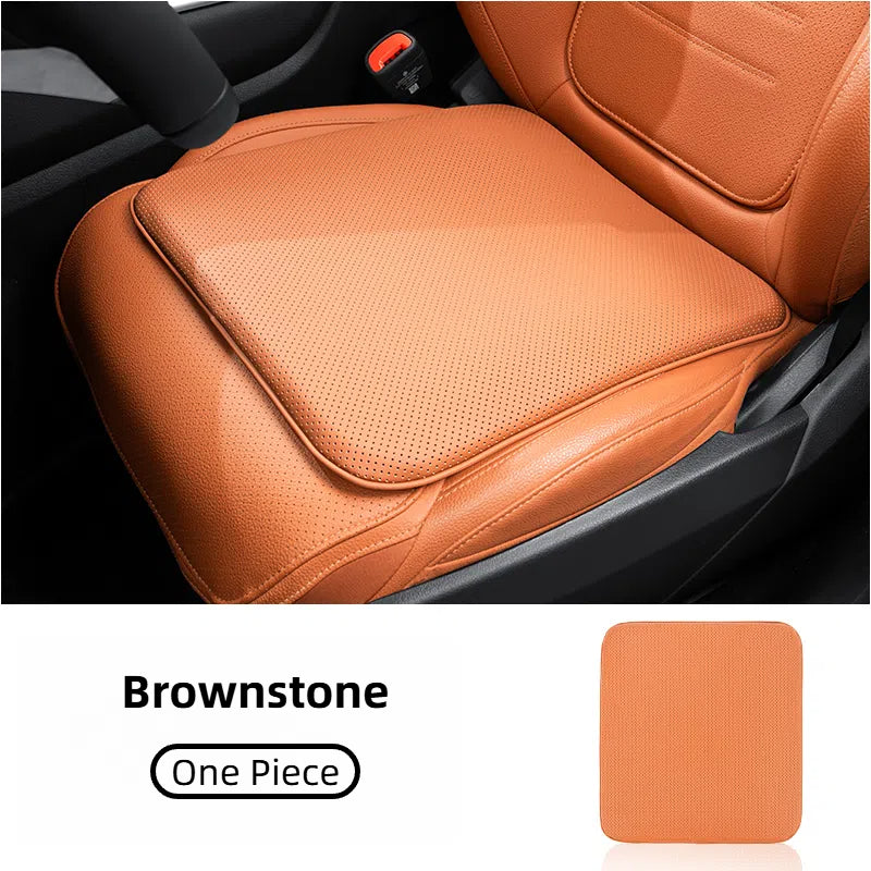 TOPABYTE Nappa Leather Seat Cover Cushion Honeycomb Breathable Memory Foam