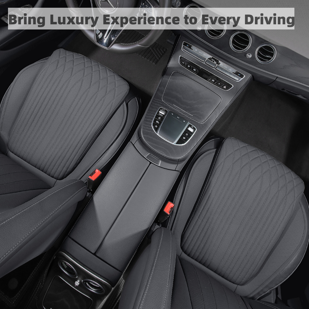 TOPABYTE Universal Nappa Leather Seat Cushion for Car/Office/Home (Black White Red Orange Brown)