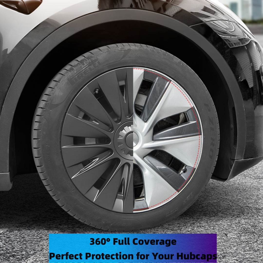 TOPABYTE 19-Inch Hubcaps 14 Spoke Full-Coverage Wheel Covers For Model Y 2020-2024