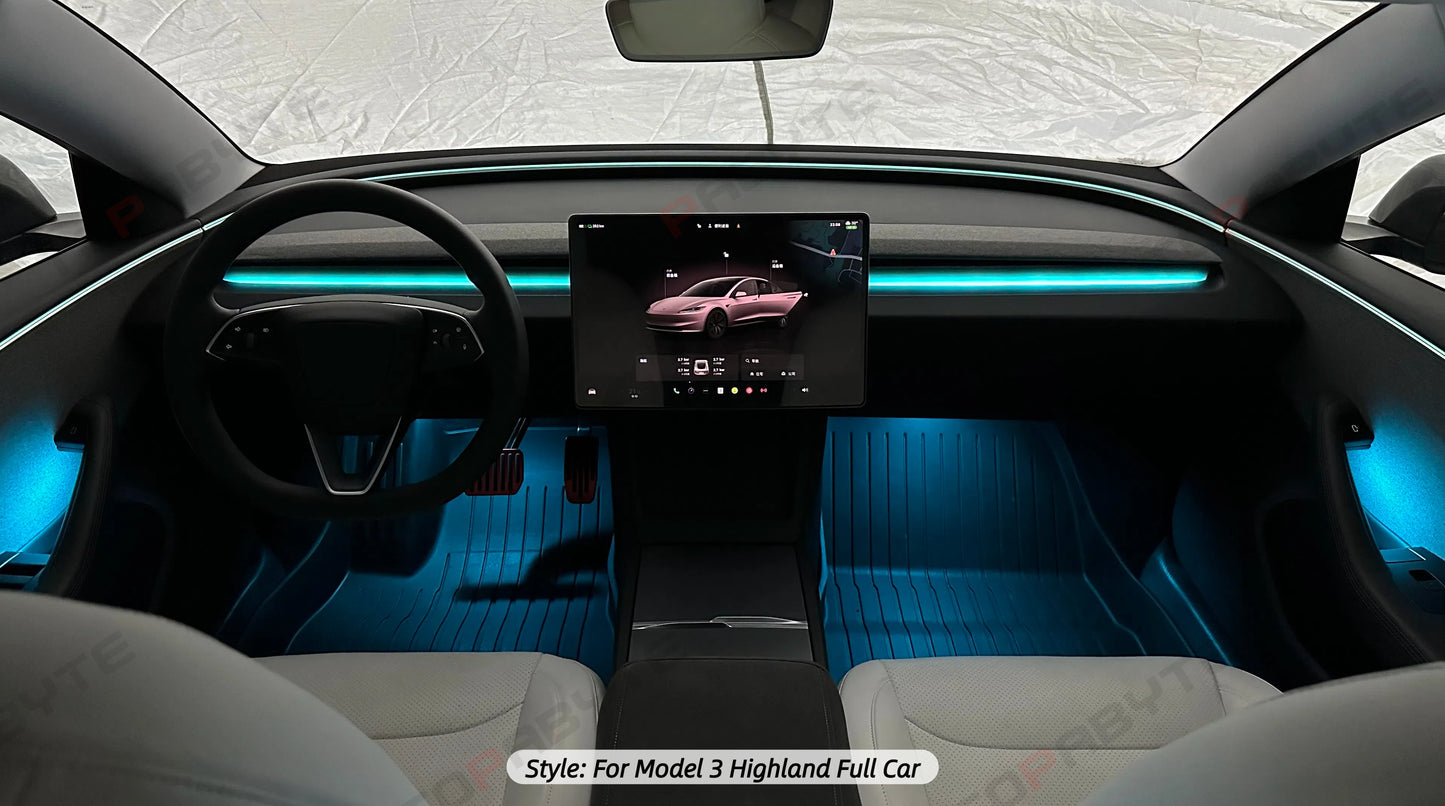 TOPABYTE Ambient Lighting Kit Interior Upgrade for Model 3/Highland/Y