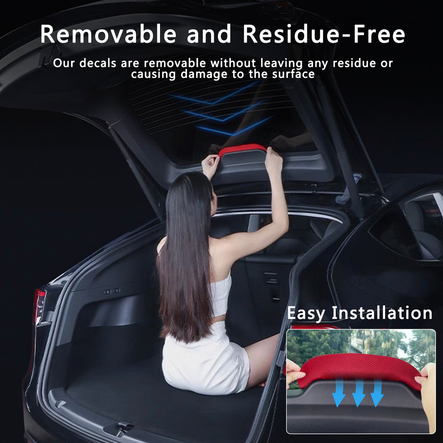 TOPABYTE High-mounted Lamp Garnish / High Brake Light Sticker for All Model 3 & Y 2017-2025