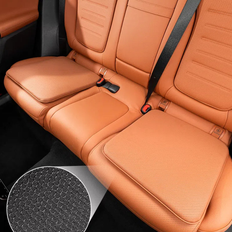 TOPABYTE Nappa Leather Seat Cover Cushion Honeycomb Breathable Memory Foam