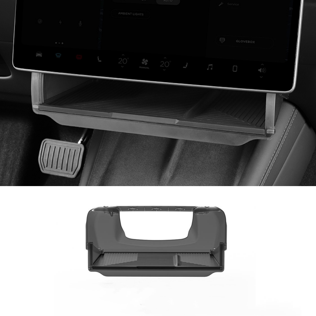 TOPABYTE ABS Matte Black Under Screen Storage Box for Model 3/Highland/Y/Juniper