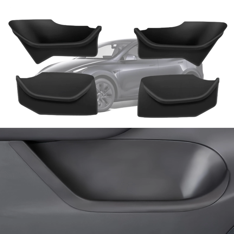 TOPABYTE Door Side Storage Organizer Tray Front Rear Doors 4PCs For Model 3 & Model Y 2019-2025+ Highland/Juniper