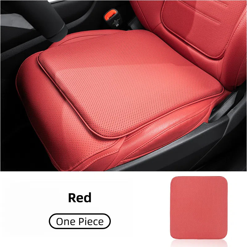 TOPABYTE Nappa Leather Seat Cover Cushion Honeycomb Breathable Memory Foam