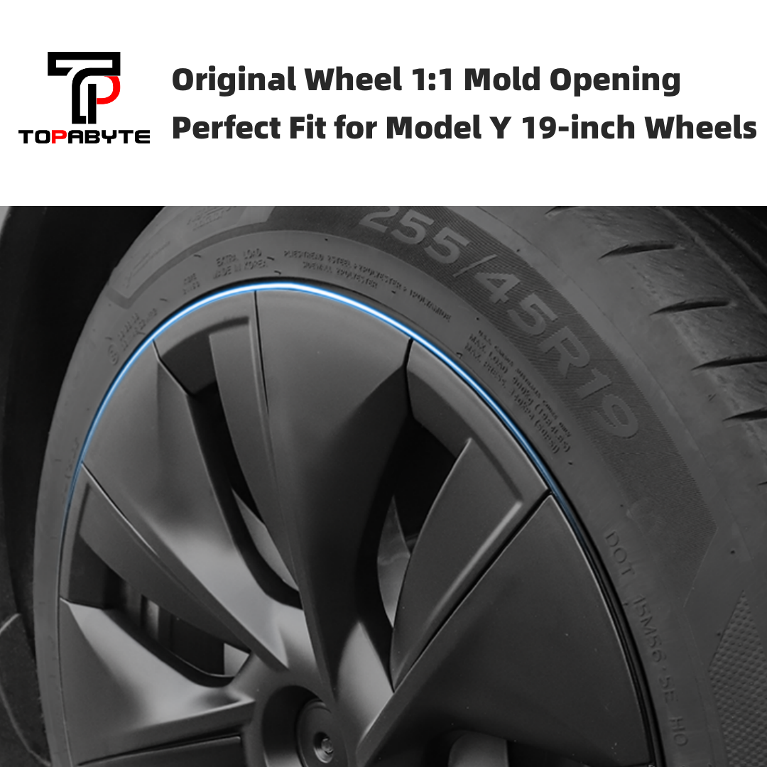 TOPABYTE 19-Inch Hubcaps Full-Coverage Wheel Covers For Model Y 2020-2024