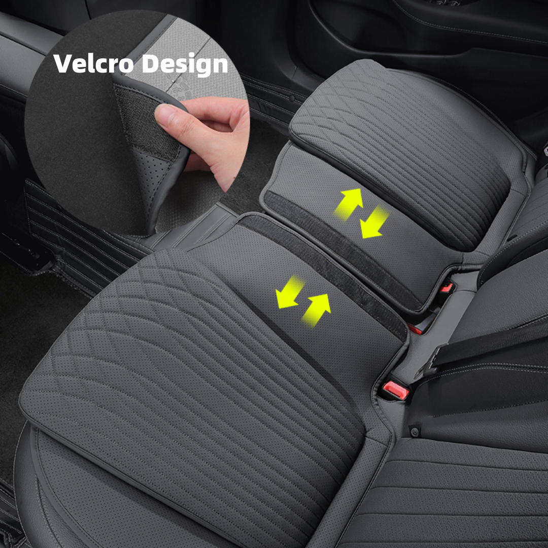 TOPABYTE Universal Nappa Leather Seat Cushion for Car/Office/Home (Black White Red Orange Brown)