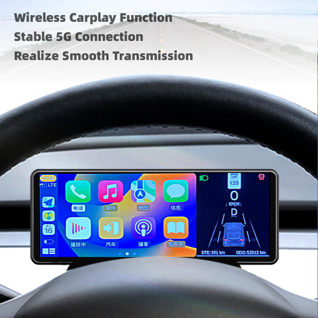 TOPABYTE 6.86'' Dashboard Screen Display with Front Camera For Model 3/Highland/Y