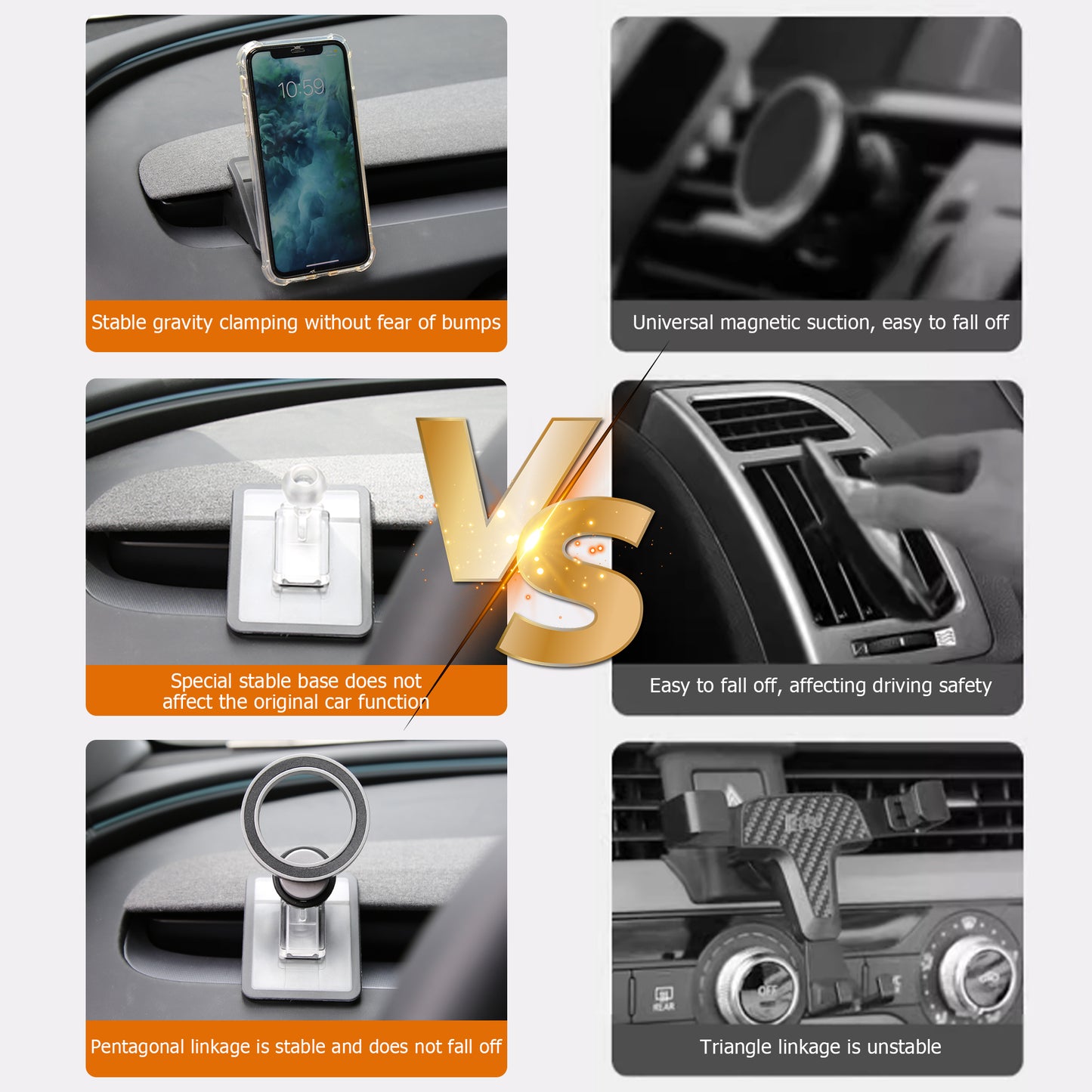 TOPABYTE MagSafe Strong Magnetic Holder Suitable for Model 3 2017-2025 / Model Y 2020-2024 Air Vent