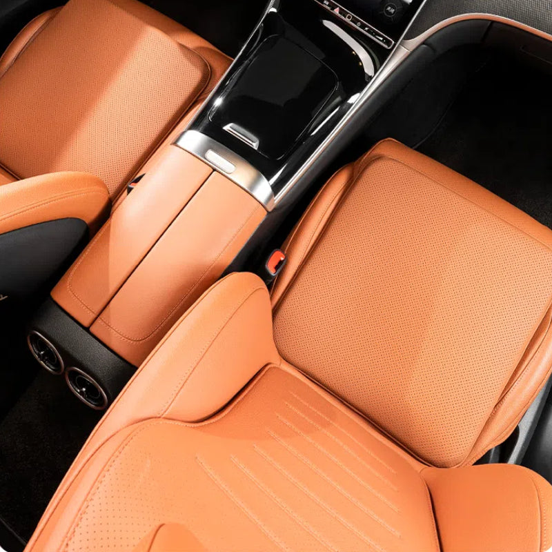 TOPABYTE Nappa Leather Seat Cover Cushion Honeycomb Breathable Memory Foam