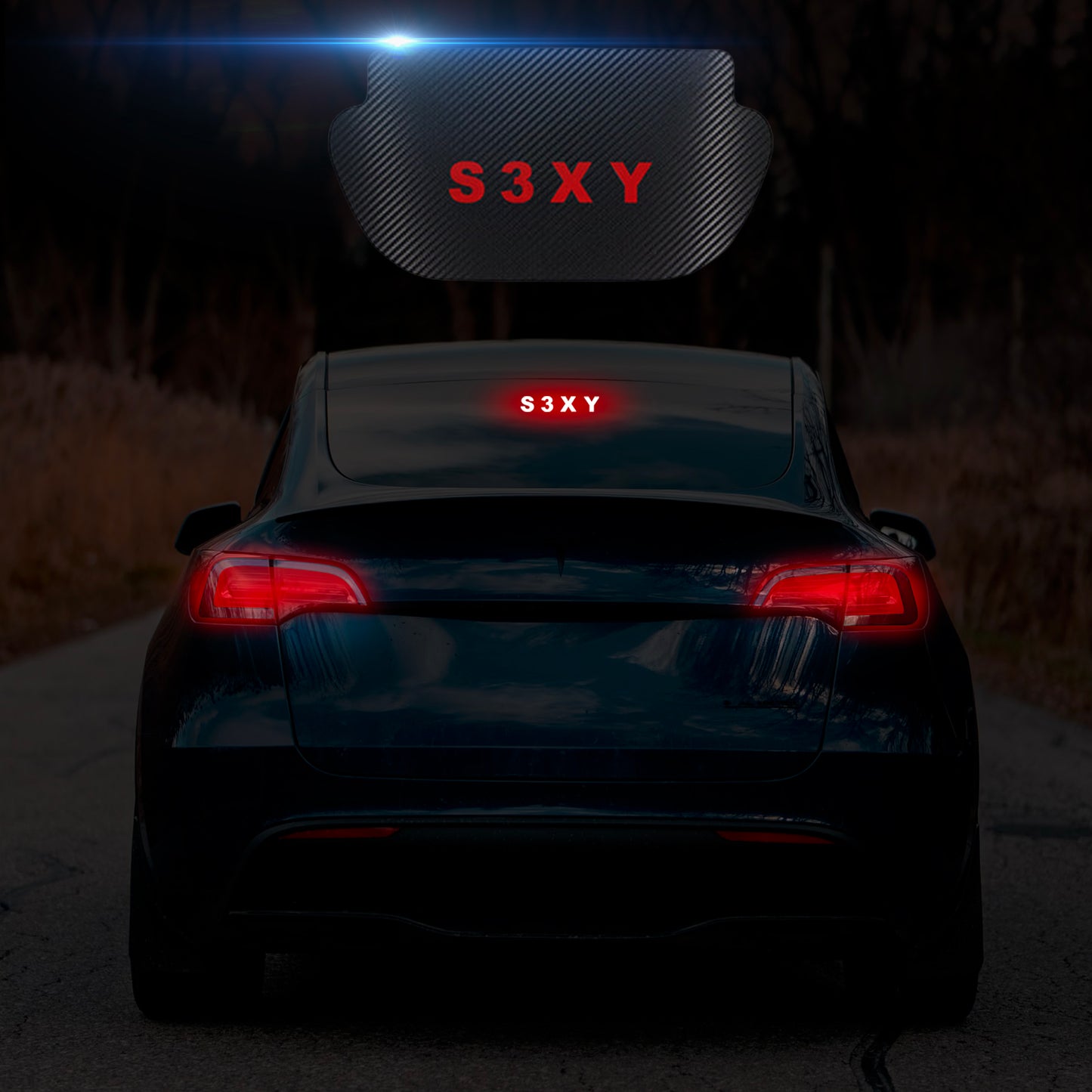 TOPABYTE High-mounted Lamp Garnish / High Brake Light Sticker for All Model 3 & Y 2017-2025