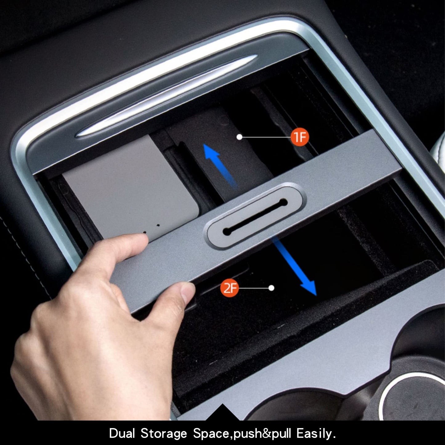 TOPABYTE Center Console Organizer Tray for Model 3 2021-2023 Before Oct. and Model Y 2021-2024