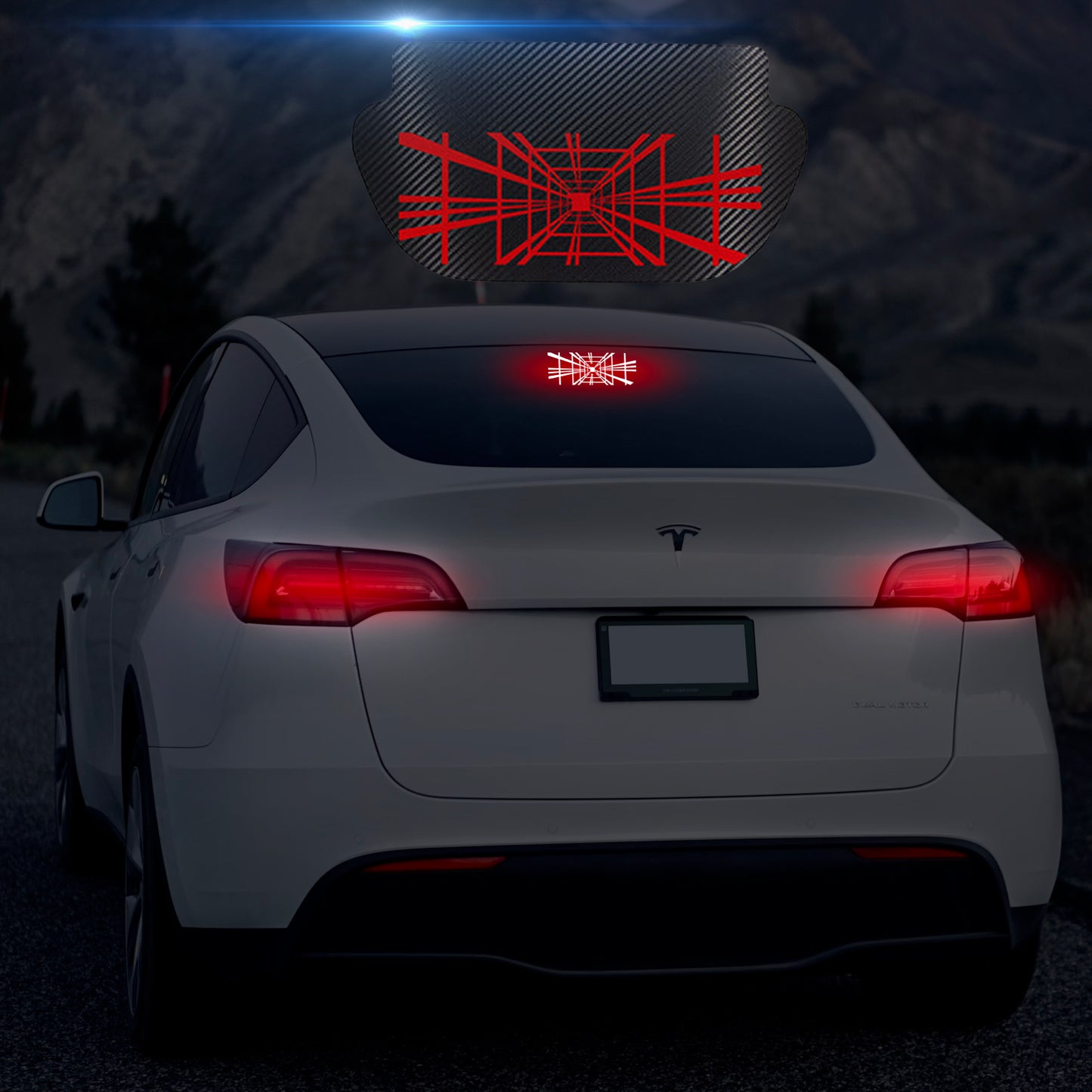 TOPABYTE High-mounted Lamp Garnish / High Brake Light Sticker for All Model 3 & Y 2017-2025