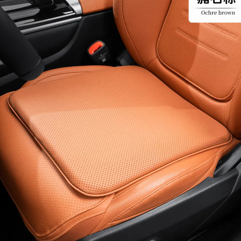 TOPABYTE Nappa Leather Seat Cover Cushion Honeycomb Breathable Memory Foam