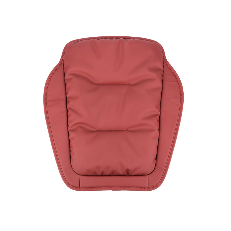 TOPABYTE Universal Down Filling Nappa Leather Seat Cushion for Car/Office/Home (Black Red Orange Brown)