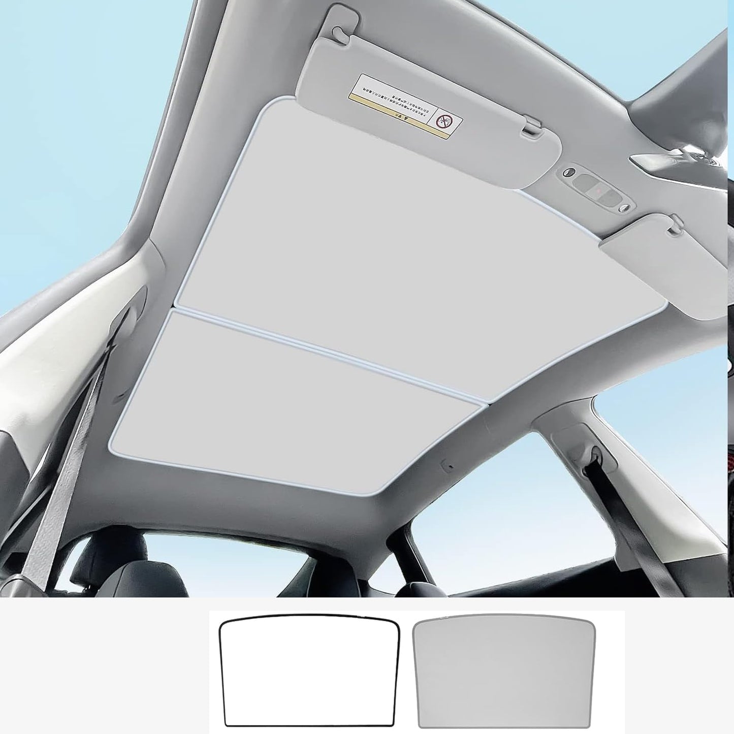 TOPABYTE Roof Sunshade Ice Crystal Net for Model Y 2020-2025 Juniper & Model 3 2018-2025 Highland