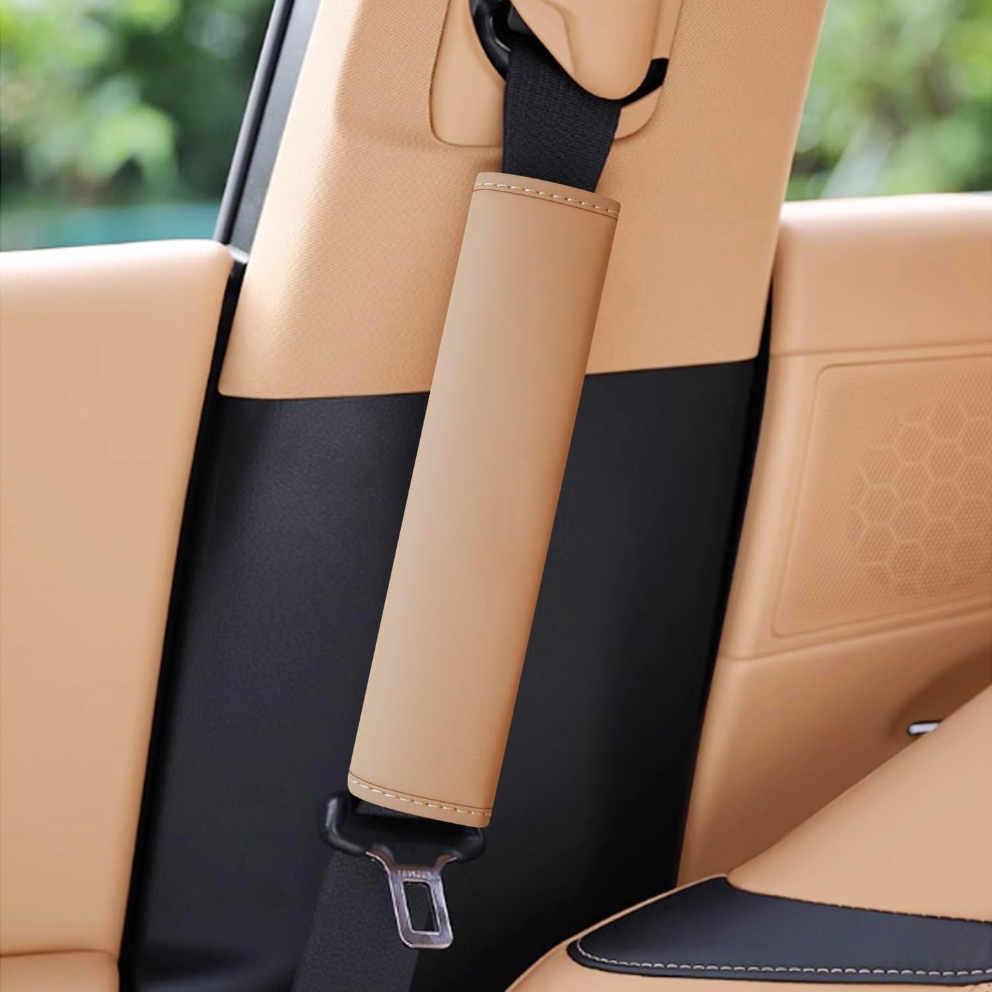 Topabyte Universal Nappa Calco della cinghia di sedere in pelle con motivi Lexus Rx NX