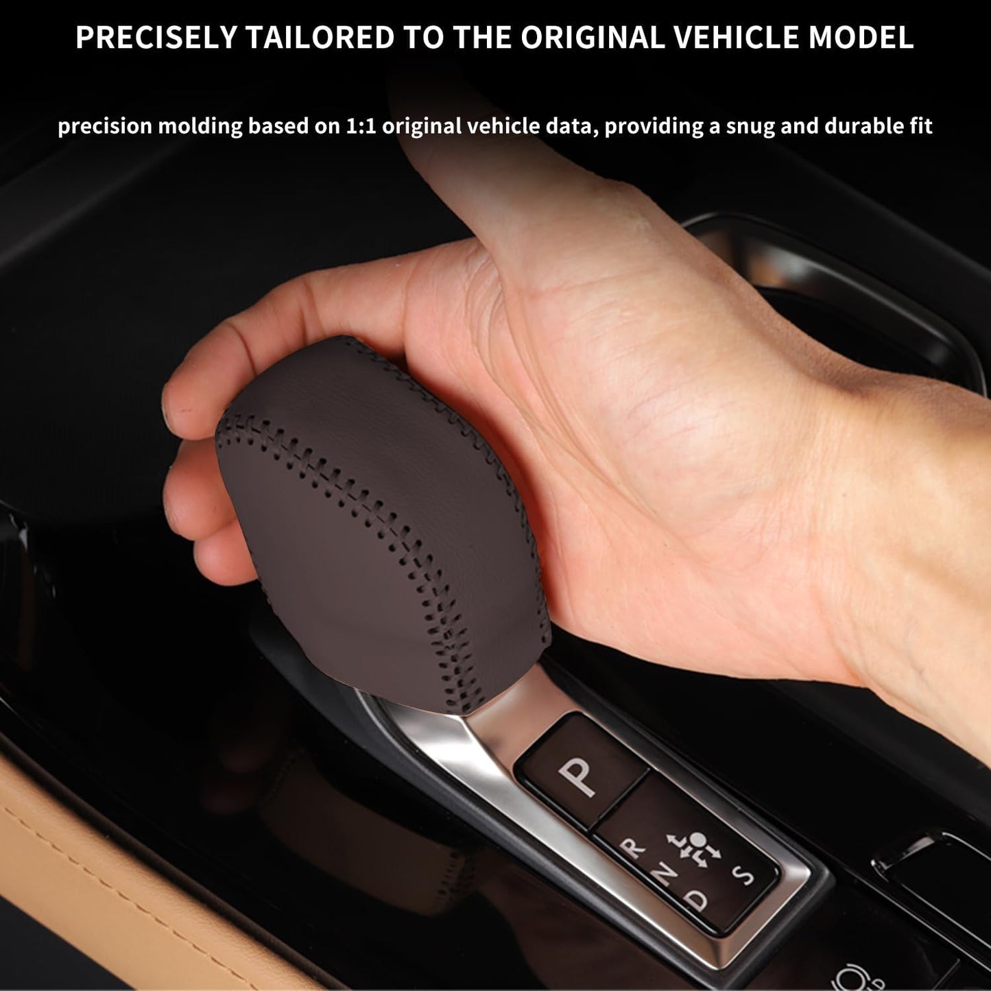 TOPABYTE Leather Automatic Gear Shift Knob Cover for Lexus NX RX