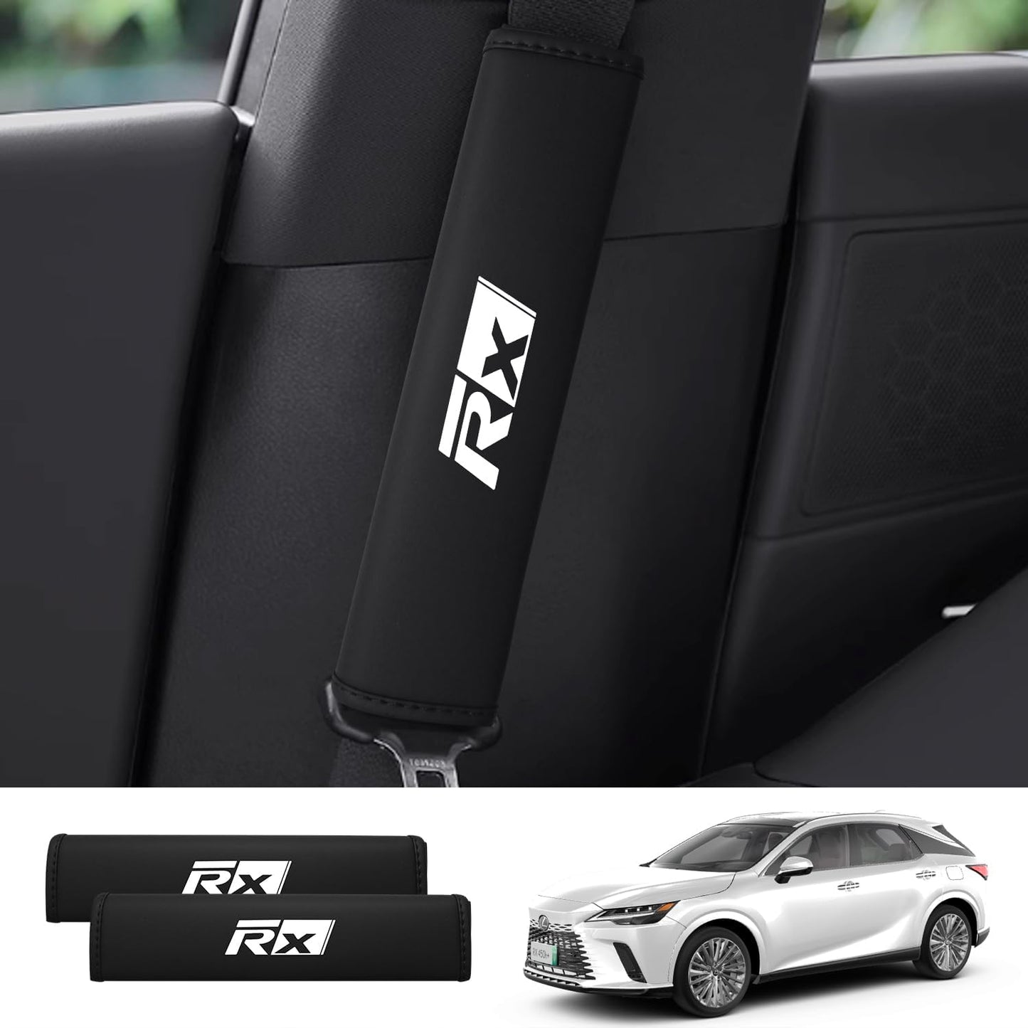 Topabyte Universal Nappa Calco della cinghia di sedere in pelle con motivi Lexus Rx NX