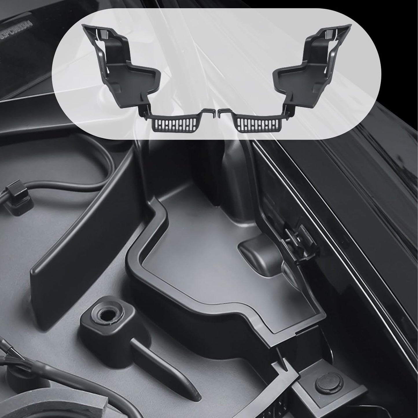 TOPABYTE Front Trunk Water Guide Grille Channel for Model Y 2020-2024