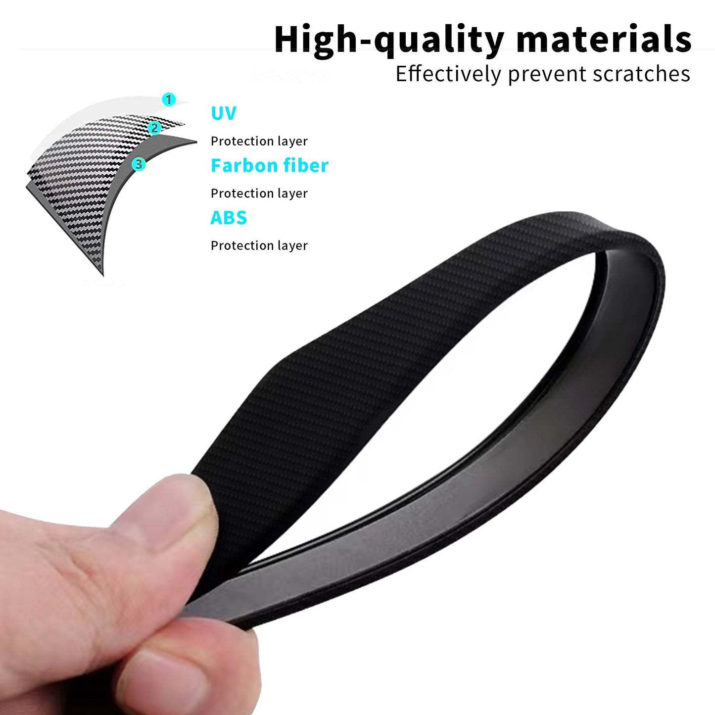 Handle de poignée de la porte topaoctet Covers 4 pc pour le modèle 3 y 2017-2025