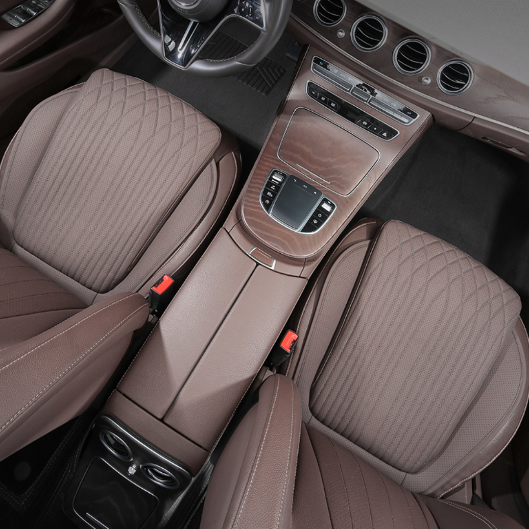 TOPABYTE Universal Nappa Leather Seat Cushion for Car/Office/Home (Black White Red Orange Brown)