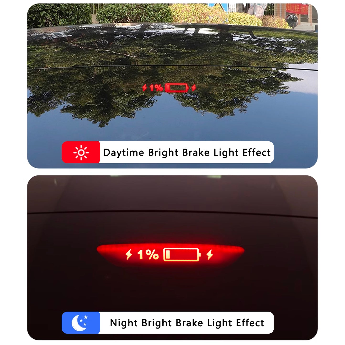 TOPABYTE High-mounted Lamp Garnish / High Brake Light Sticker for All Model 3 & Y 2017-2025