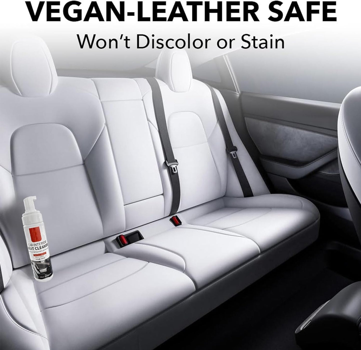 TOPABYTE White Leather Seat Cleaner For Tesla Interior