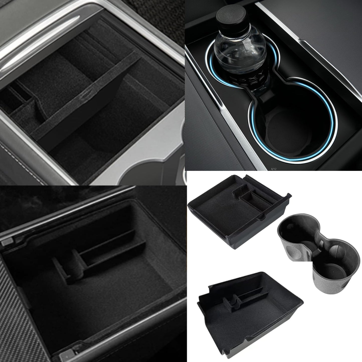 TOPABYTE Center Console Organizer Tray for Model 3 2021-2023 Before Oct. and Model Y 2021-2024