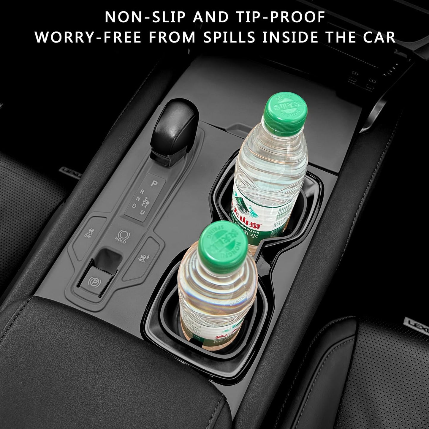Topabyte não deslizamento de silicone console bloce e suporte de copo conjunto para 2023-2025 Lexus rx350 rx350h rx450 rx450h