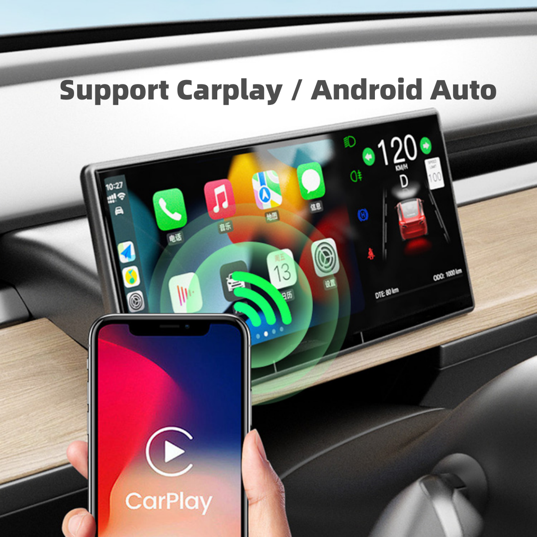 TOPABYTE 8.9'' Dashboard Screen Display with Front Camera For Model 3/Highland/Y/Juniper