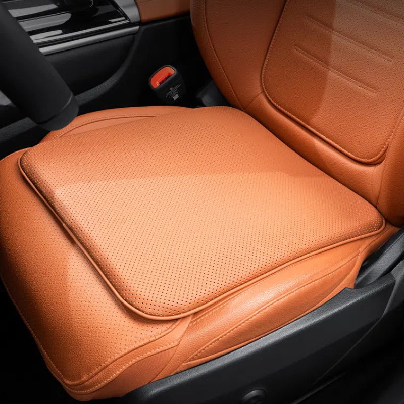 TOPABYTE Nappa Leather Seat Cover Cushion Honeycomb Breathable Memory Foam