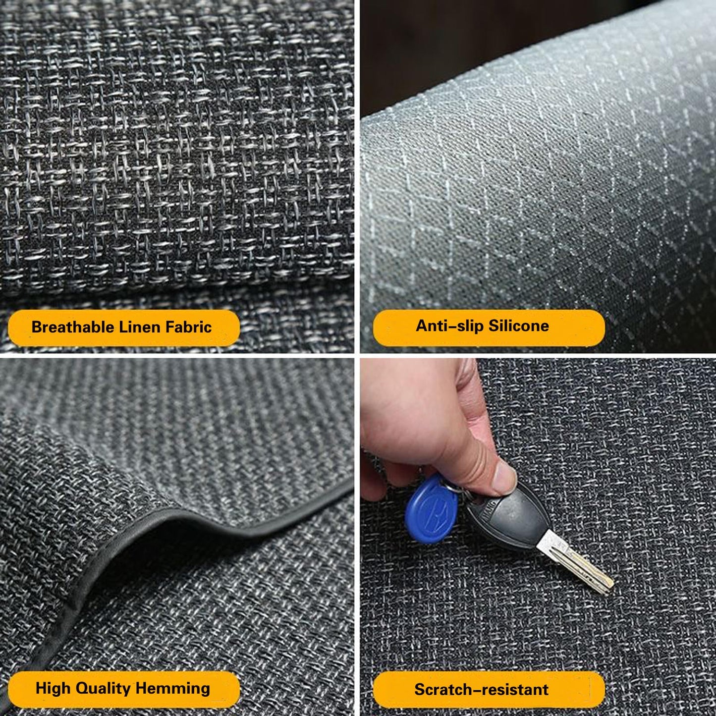 TOPABYTE Car Seat Linen Cushion for Model Y 3 2019-2025 Highland Juniper