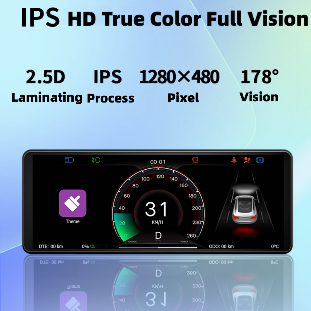 TOPABYTE 6.86'' Dashboard Screen Display with Front Camera For Model 3/Highland/Y