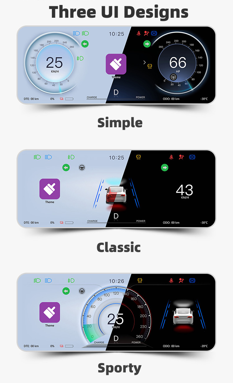 TOPABYTE 8.9'' Dashboard Screen Display with Front Camera For Model 3/Highland/Y/Juniper
