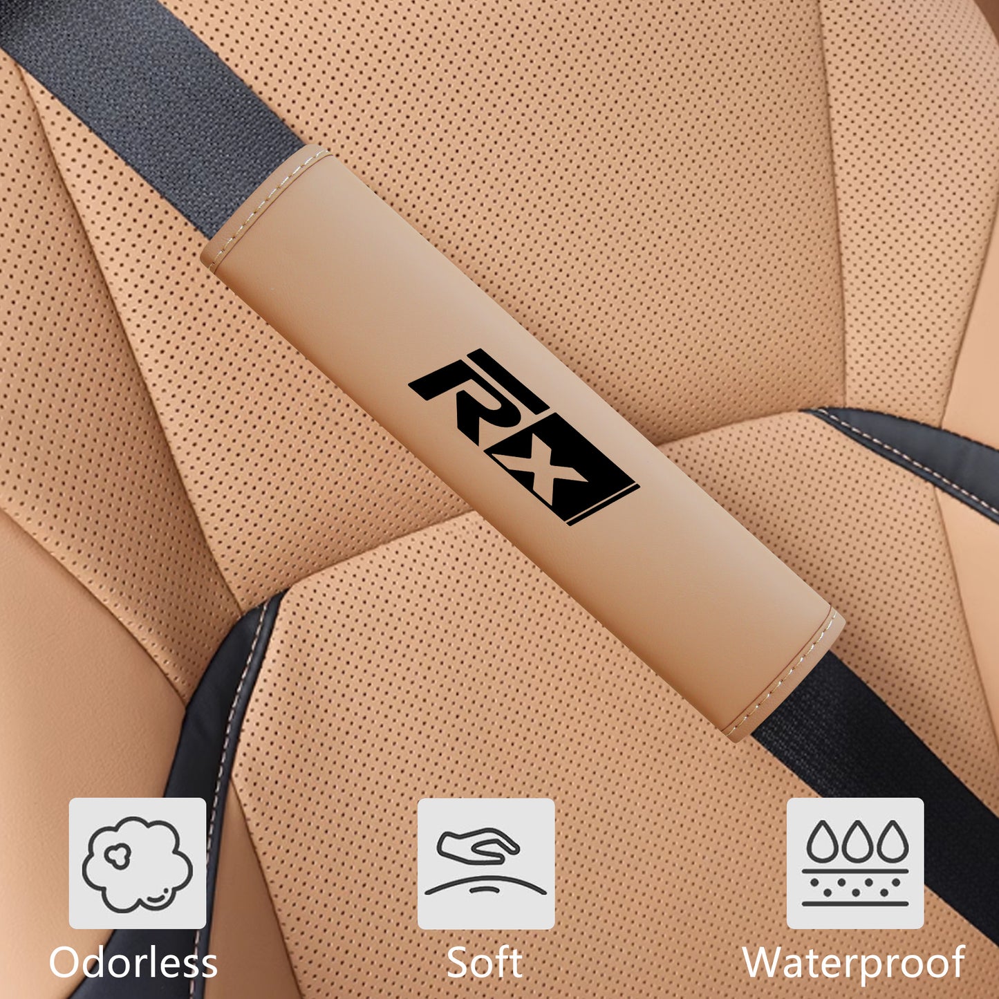 Topabyte Universal Nappa Calco della cinghia di sedere in pelle con motivi Lexus Rx NX