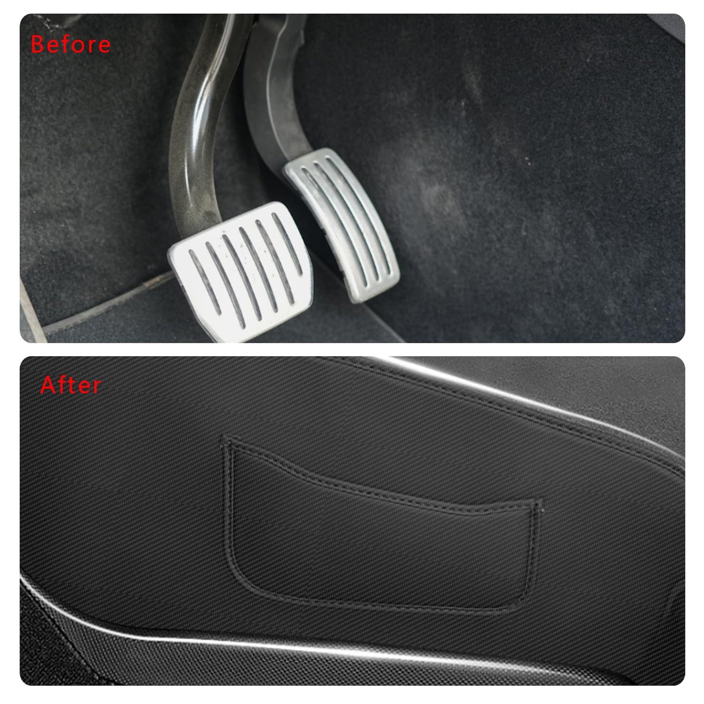 TOPABYTE Seat Side Anti Kick Pads for Model Y 2020-2025 Juniper & Model 3 2017-2025 Highland Center Console (2PCs)