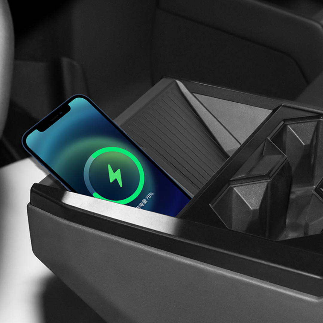 Topabyte Silicone Wireless Charging Mat & Cup Setent para console do CyberTruck Center