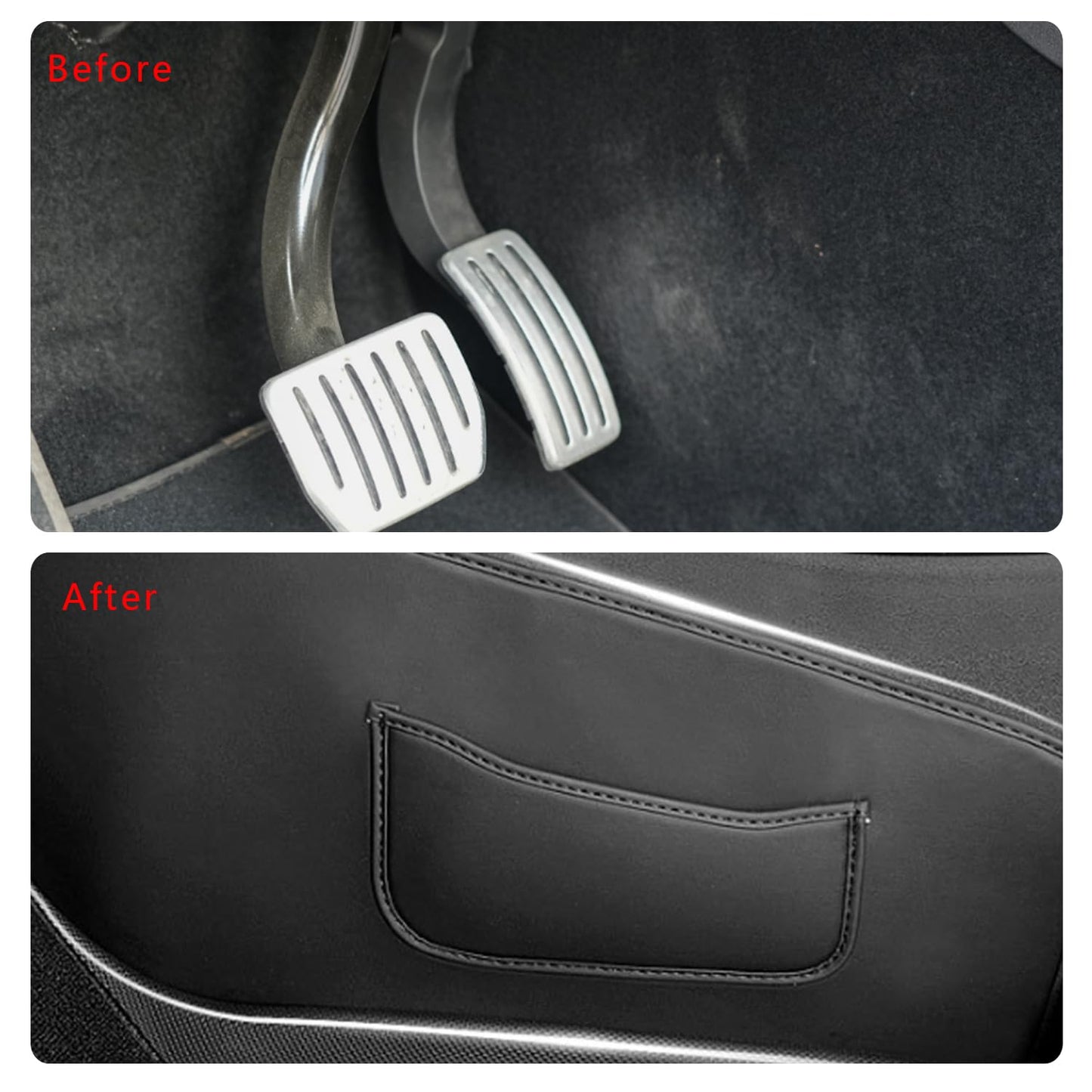 TOPABYTE Seat Side Anti Kick Pads for Model Y 2020-2025 Juniper & Model 3 2017-2025 Highland Center Console (2PCs)