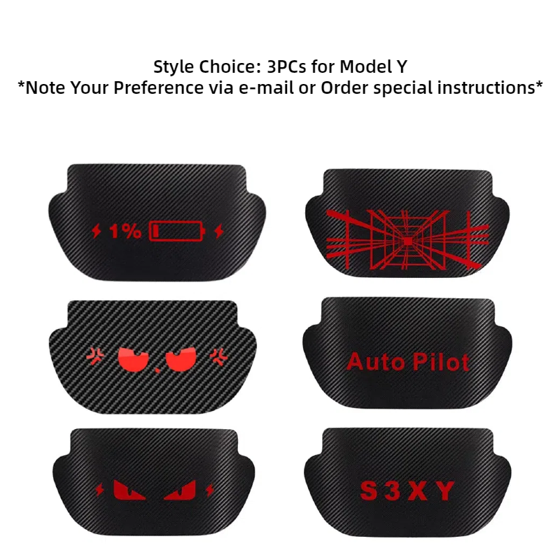 TOPABYTE High-mounted Lamp Garnish / High Brake Light Sticker for All Model 3 & Y 2017-2025