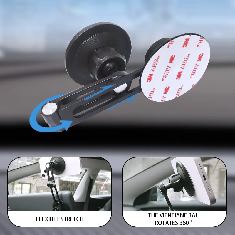 Topabyte Magnetic Telefon Mount With MagSafe Universal per la maggior parte degli schermi delle auto e modello 3YSX CyberTruck Invisible Followay Design